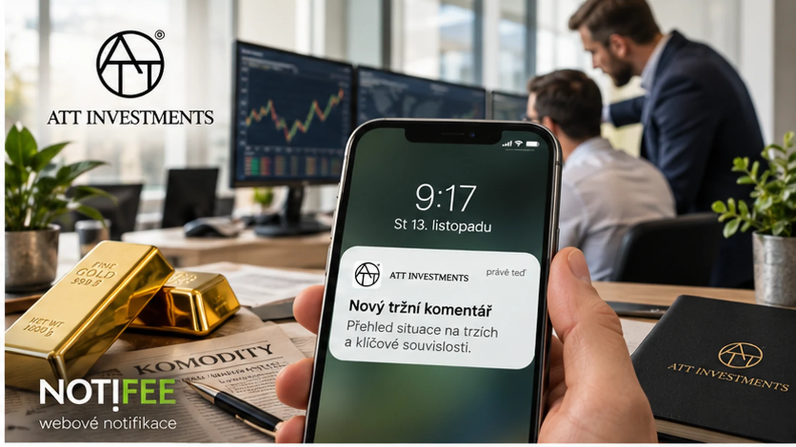 ATT Investments, komoditní trhy a telefon s oznámením o novém komentáři