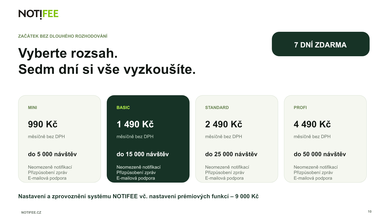 Brožura NOTIFEE, strana 10 z 11